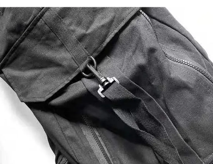 Multi Pocket Hip Hop Pants Men Ribbon Elastic Waist Harajuku Streetwear Joggers Mens Trousers Techwear Pants