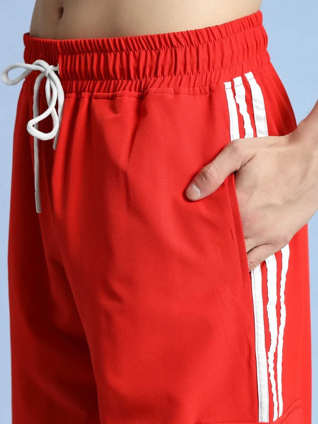 NOVA RELAXED FIT CARGO PANTS (RED)