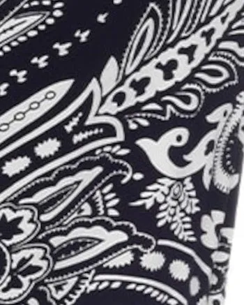 Paisley Wide Leg Palazzo Pants | Black White Paisley