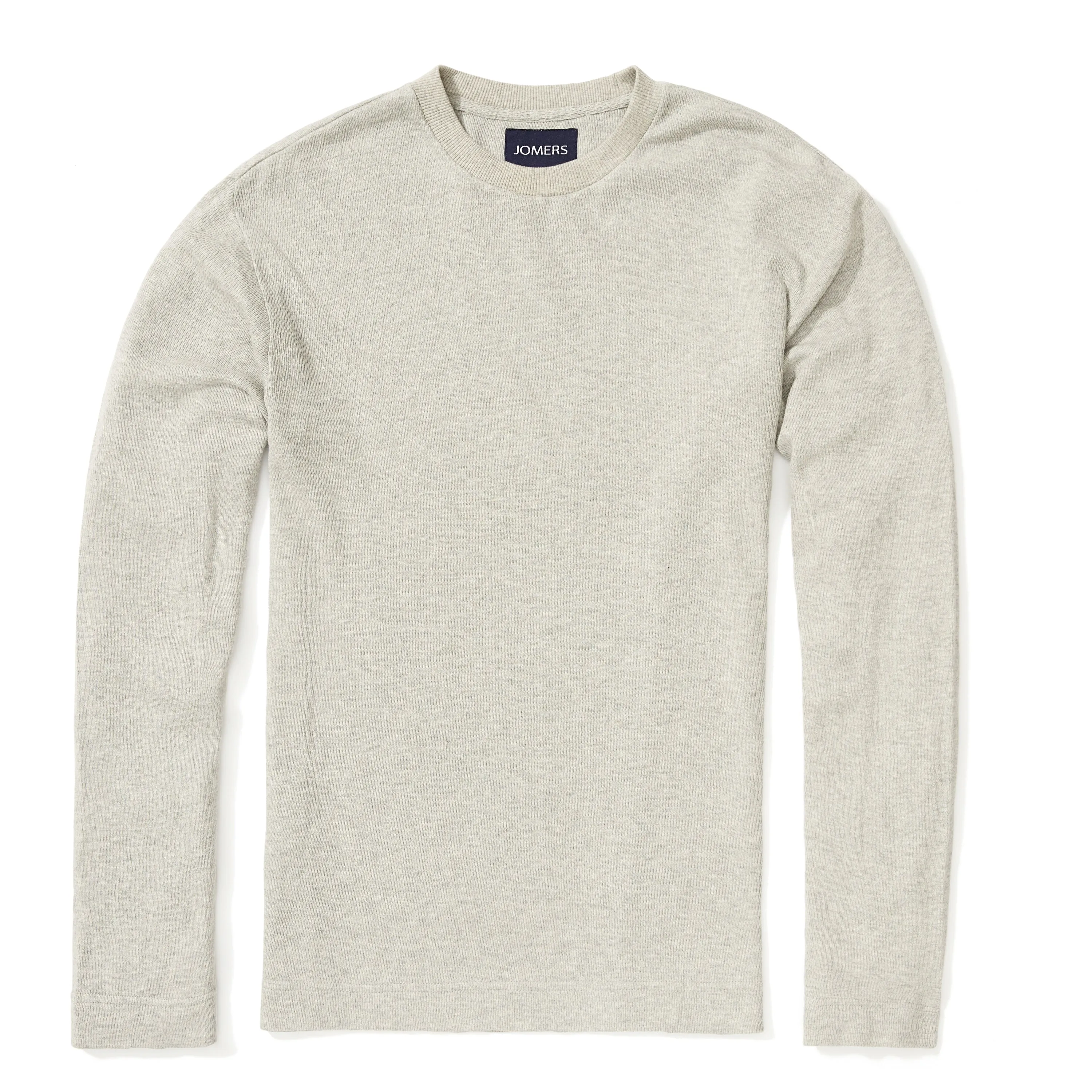 Palmer - Heather Gray Textured Long Sleeve Tee