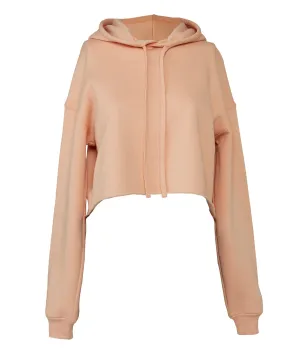 Peach - Women's cropped fleece hoodie