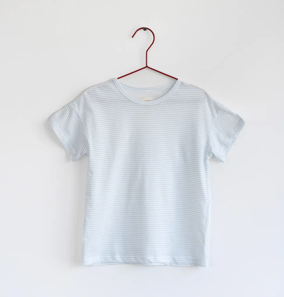 Please Mom Striped Short Sleeve Tee