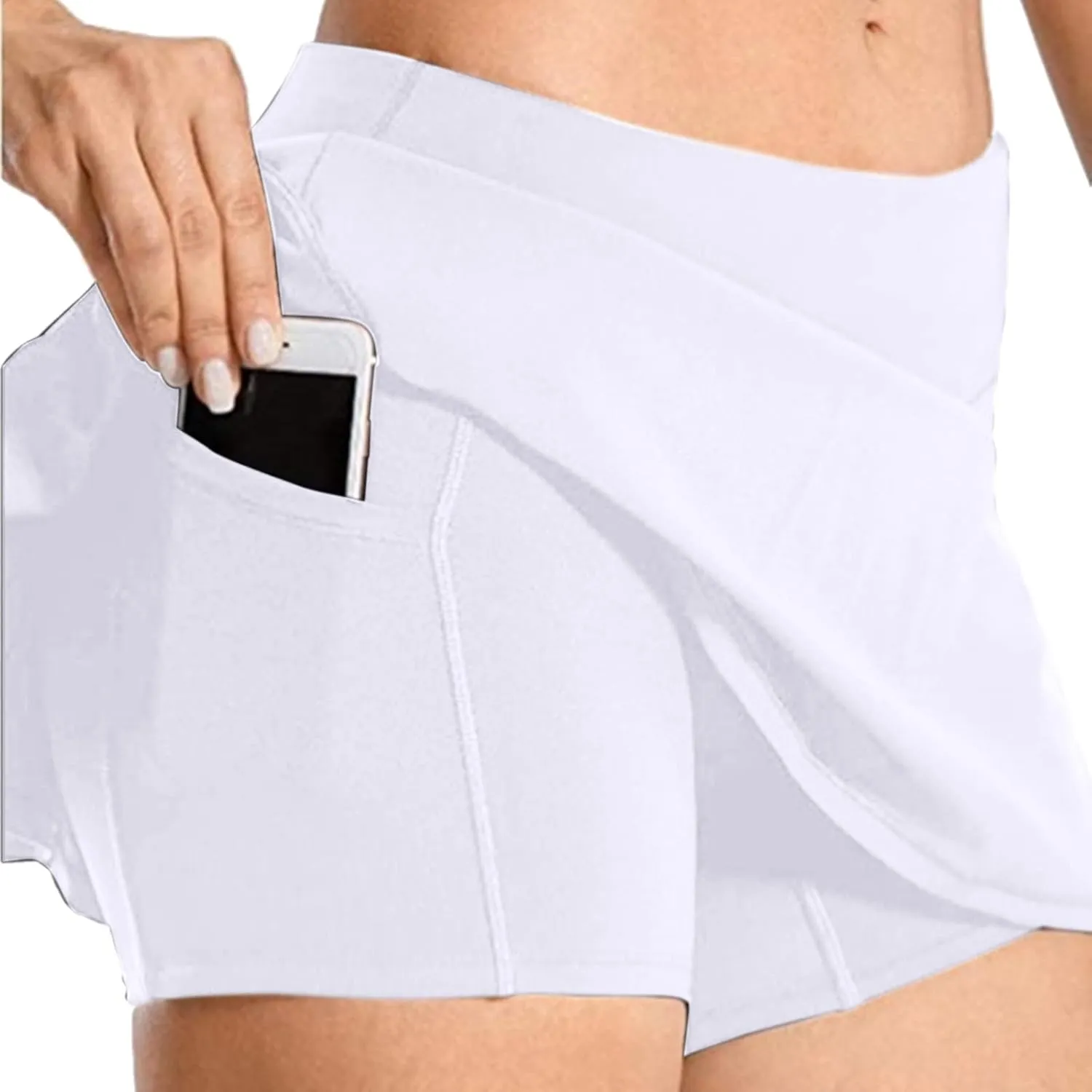 Plus Size Tennis Skirt with Shorts Underneath for Women Summer Athletic Golf Skorts with Pockets Pleated Flowy Mini Skirts