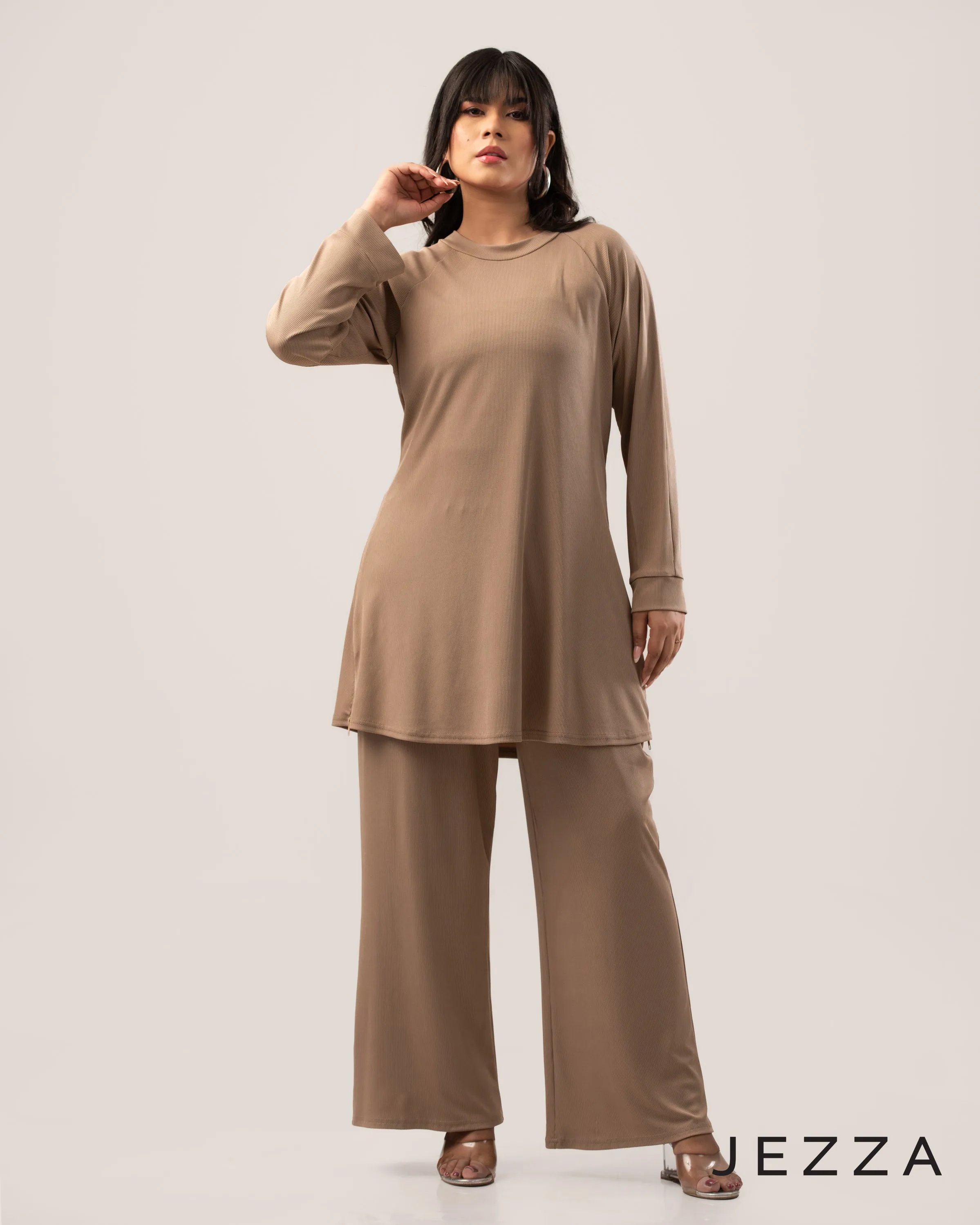Rib Spandex Two-Piece Set 61423