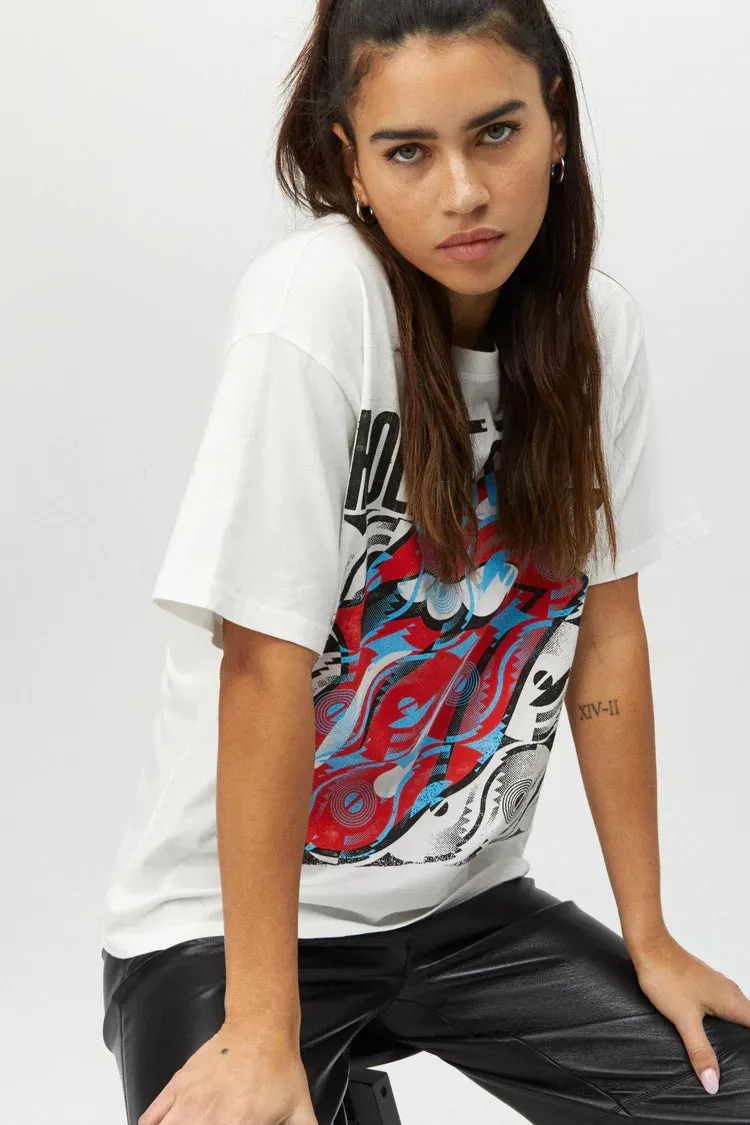 ROLLING STONES RECORD TONGUE BOYFRIEND TEE