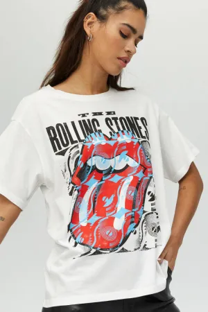 ROLLING STONES RECORD TONGUE BOYFRIEND TEE
