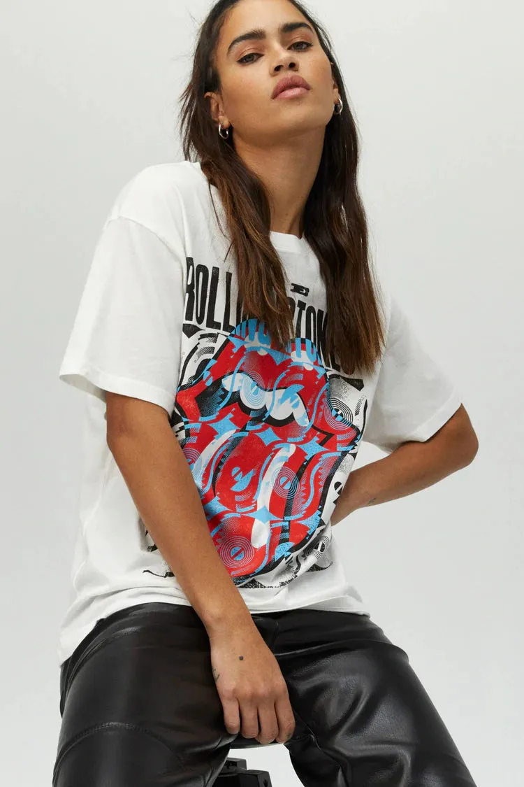 ROLLING STONES RECORD TONGUE BOYFRIEND TEE