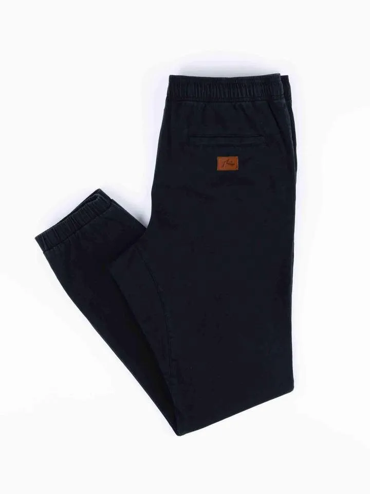 Rusty Hook Out Beach Pant - Boys - Black