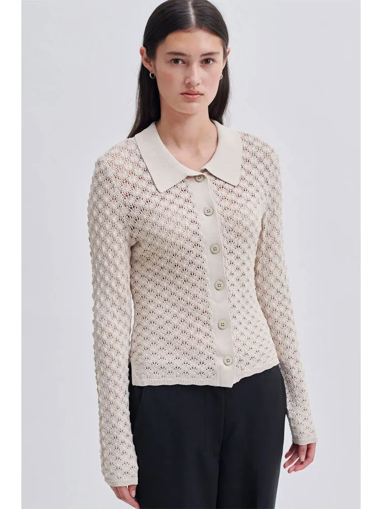 Second Female Wilda Knit Cardigan French Oak
