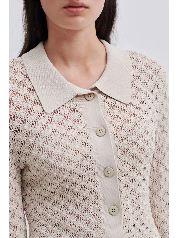 Second Female Wilda Knit Cardigan French Oak
