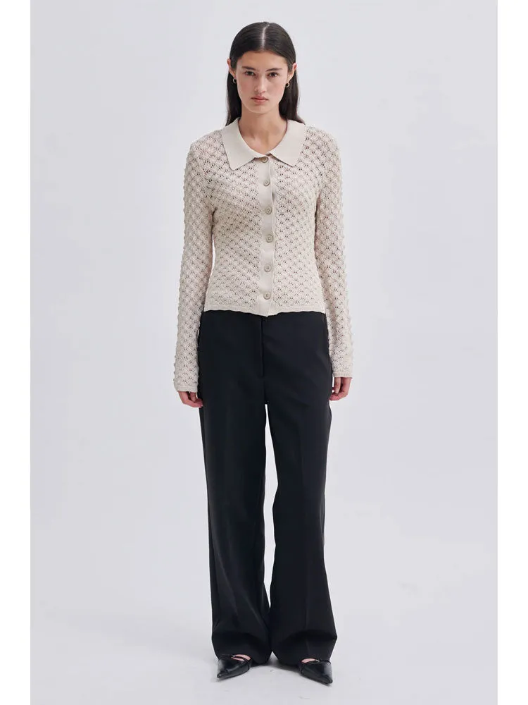 Second Female Wilda Knit Cardigan French Oak
