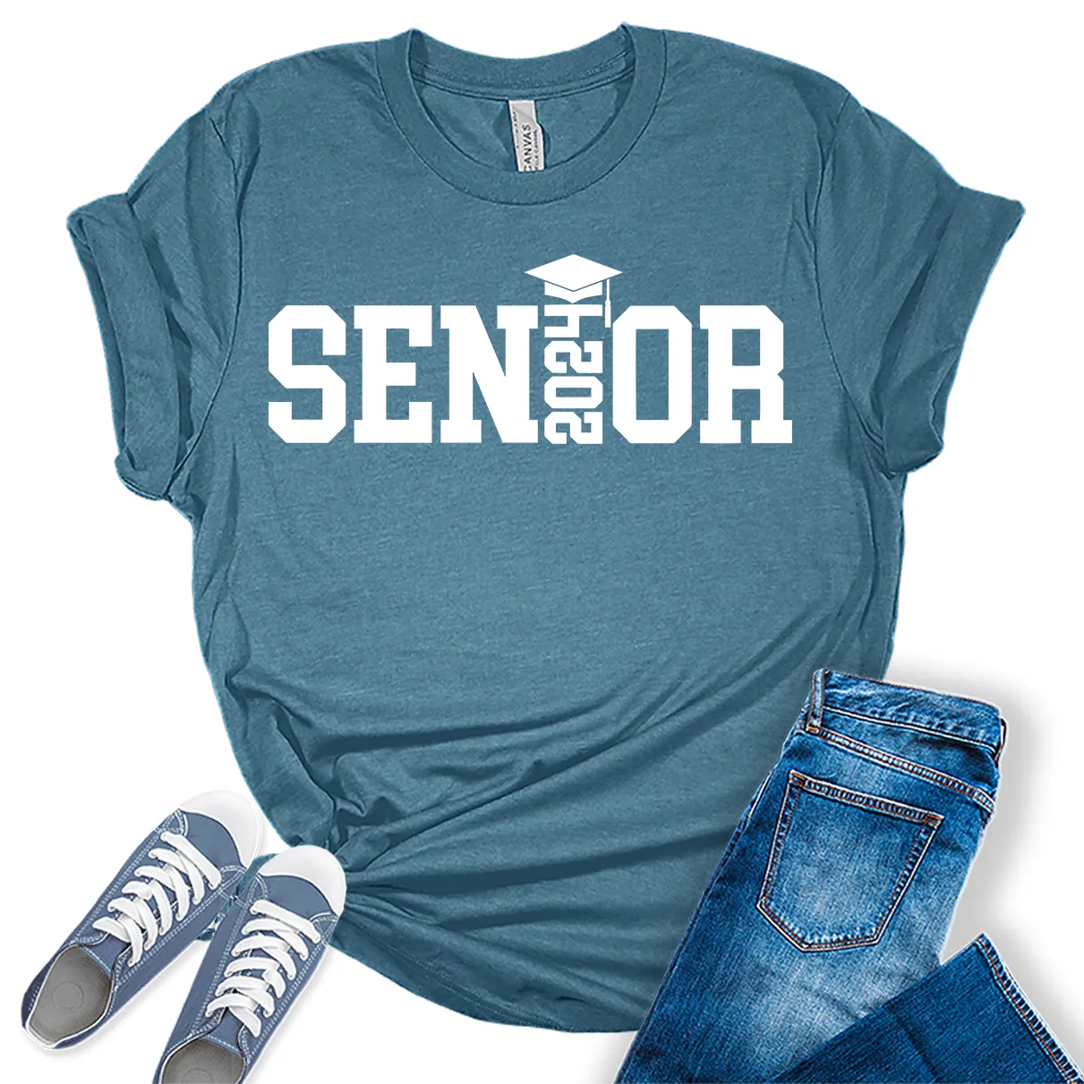 Senior 2024 Graduation Shirt Women Graphic Tees