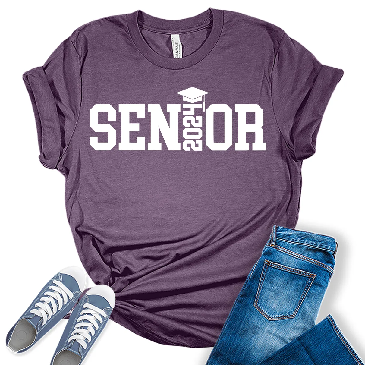 Senior 2024 Graduation Shirt Women Graphic Tees