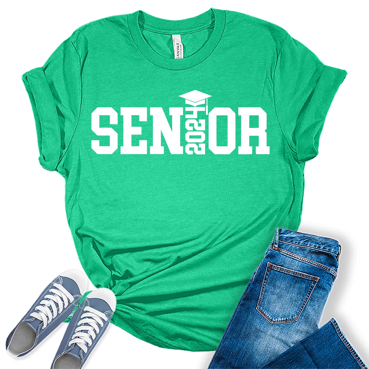 Senior 2024 Graduation Shirt Women Graphic Tees
