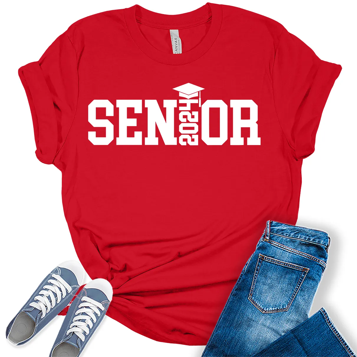 Senior 2024 Graduation Shirt Women Graphic Tees