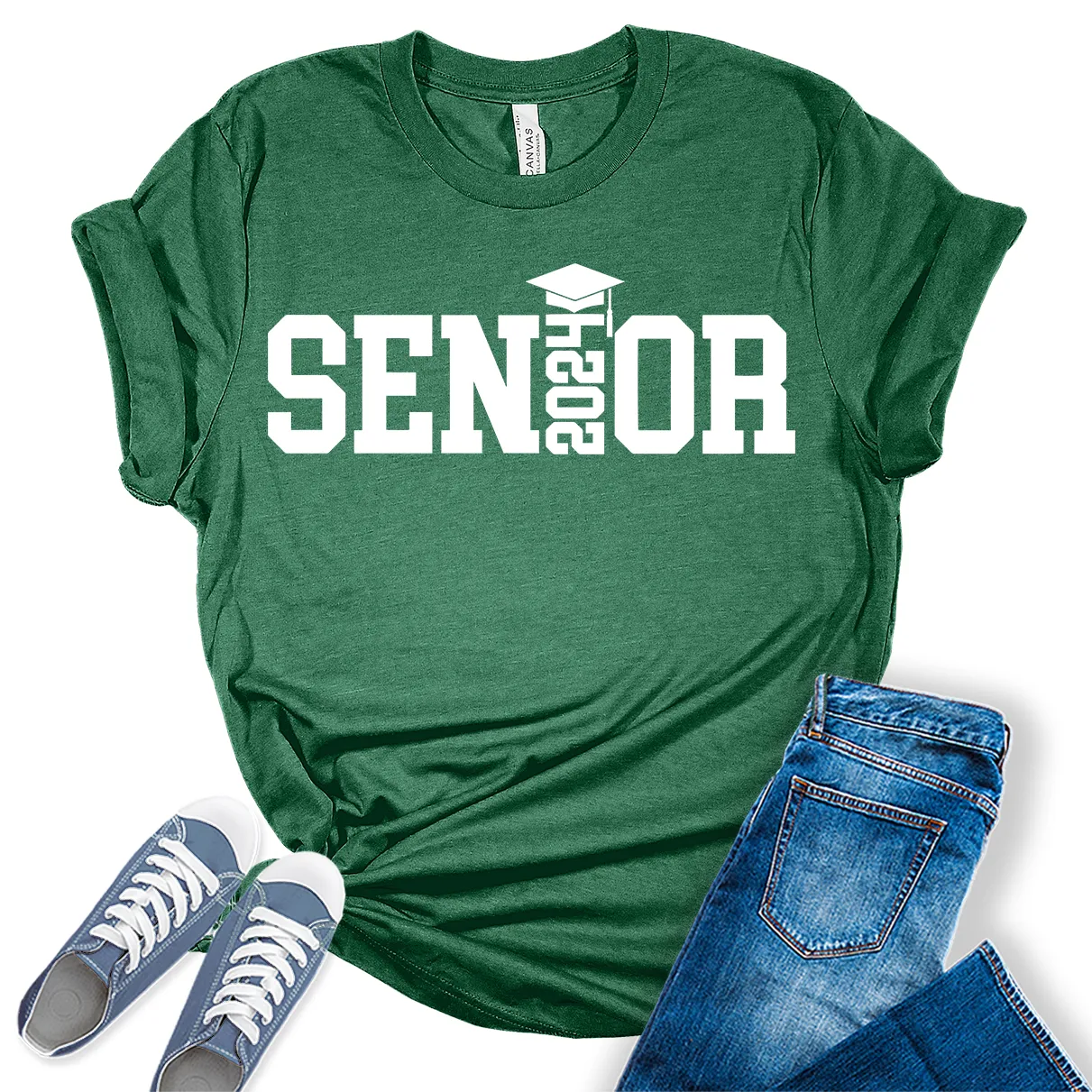 Senior 2024 Graduation Shirt Women Graphic Tees