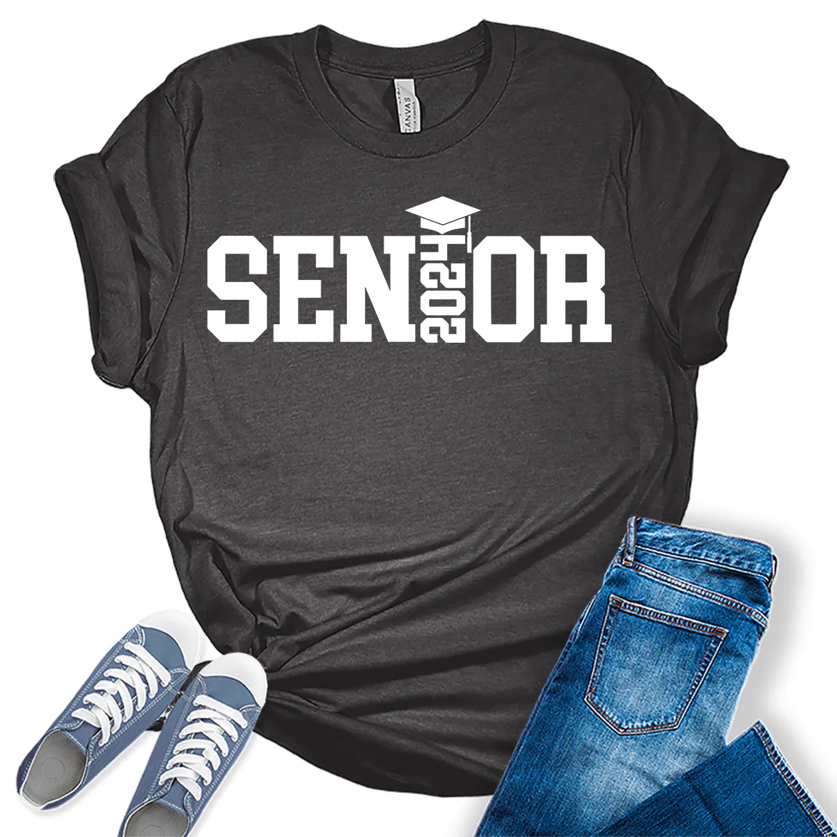 Senior 2024 Graduation Shirt Women Graphic Tees