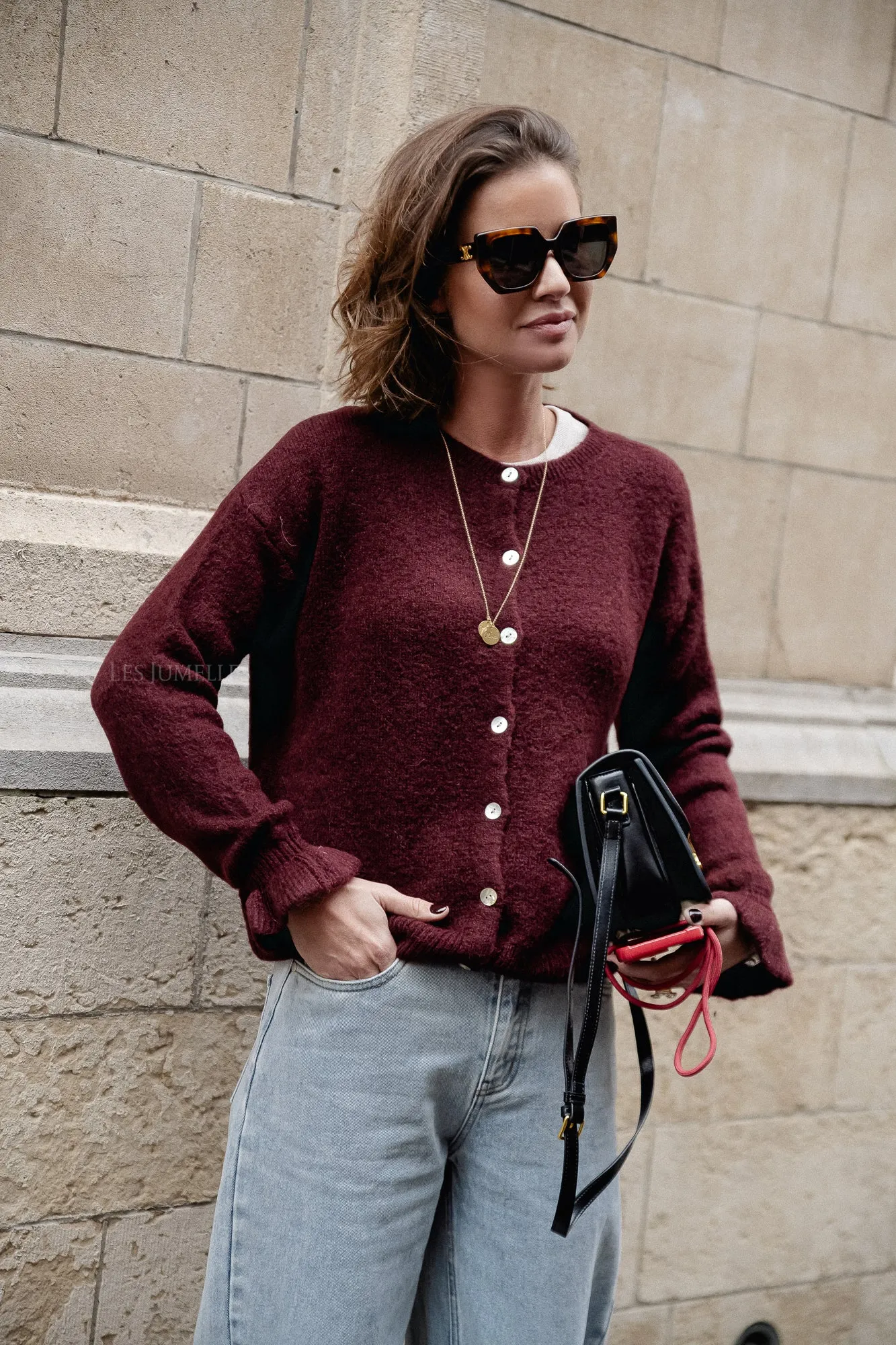 Sophia cardigan burgundy