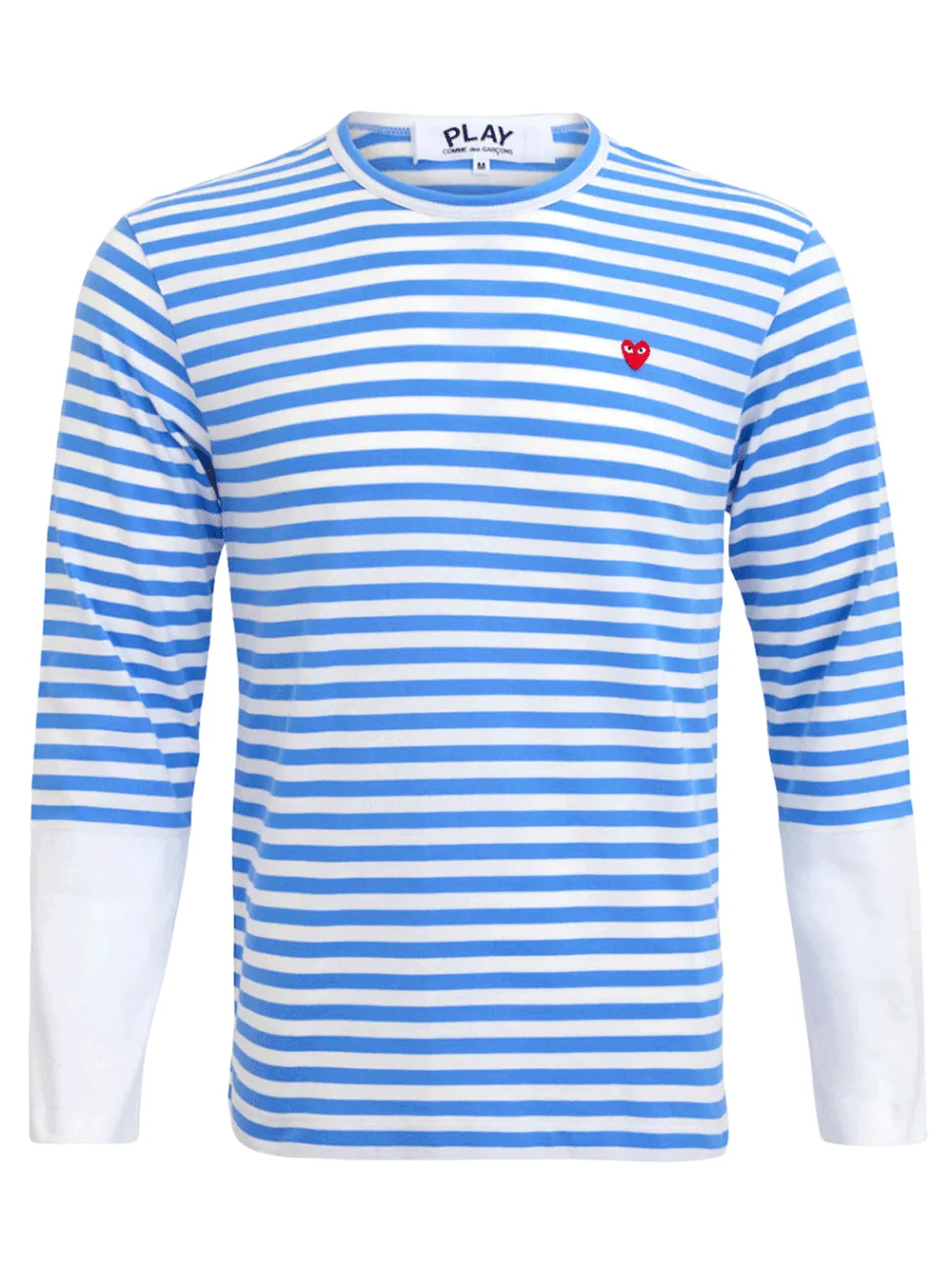 Striped Small Red Heart Tee Men