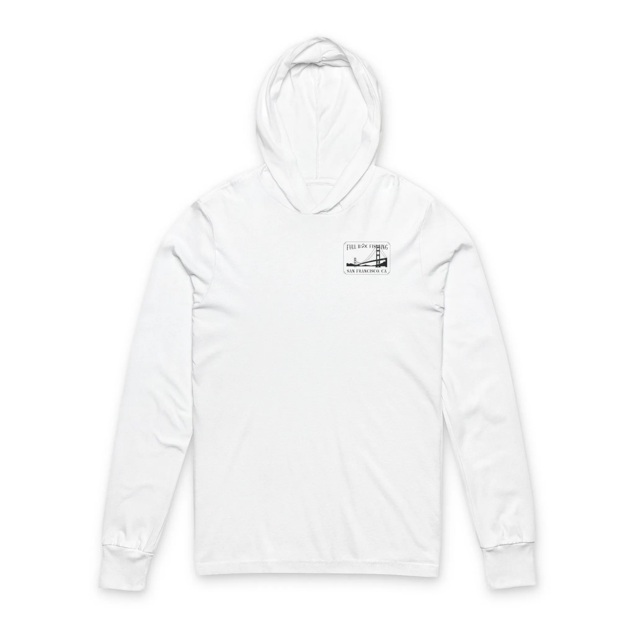 Unisex Hooded Long Sleeve Tee - Full Box Fishing Designs