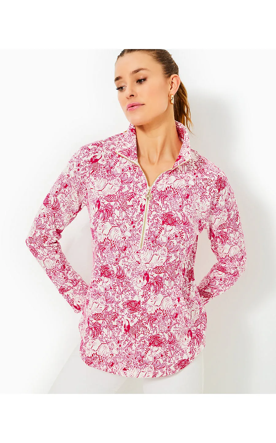 UPF 50  Skipper Popover - Raspberry Rouge Animal Magnetism