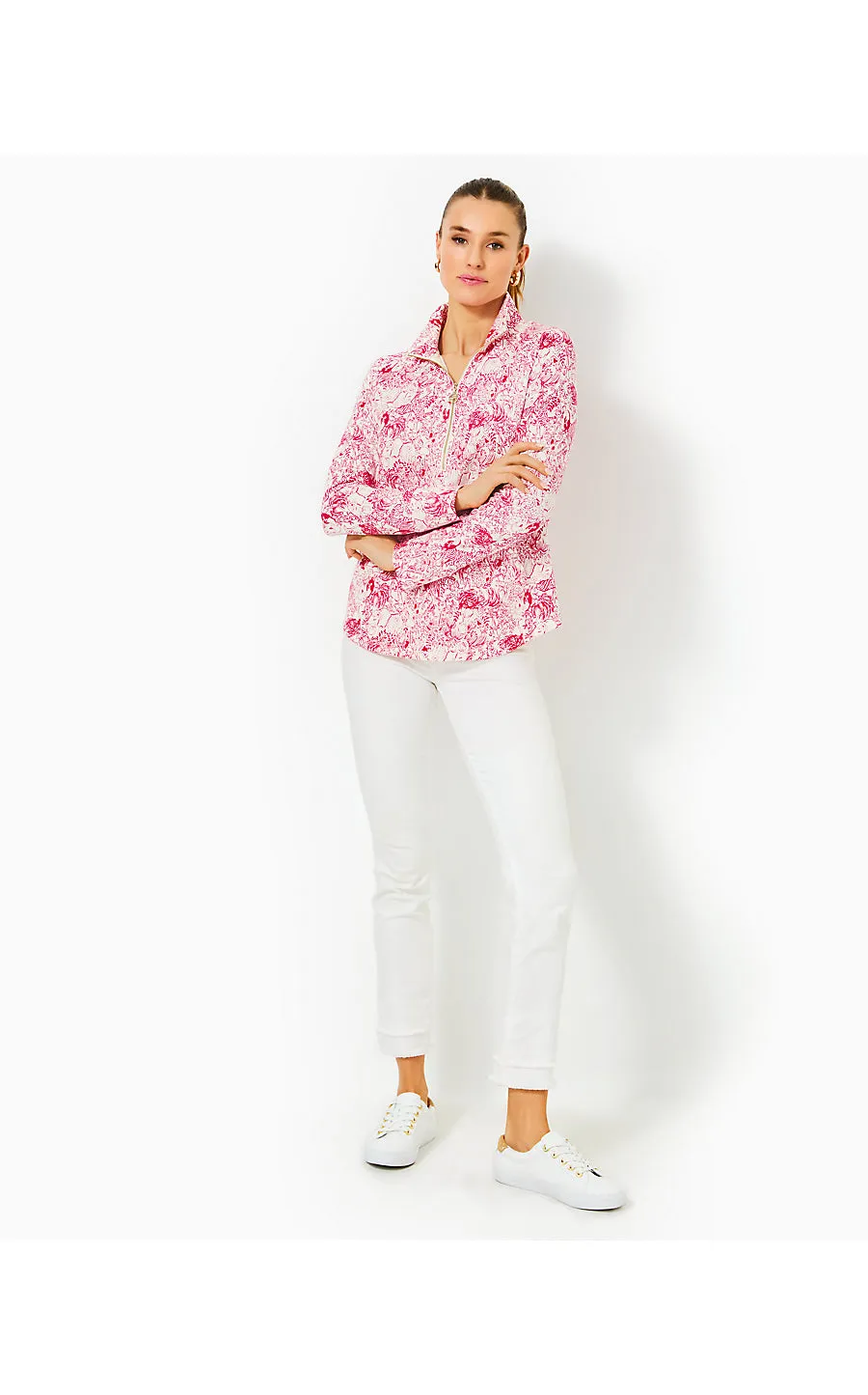 UPF 50  Skipper Popover - Raspberry Rouge Animal Magnetism