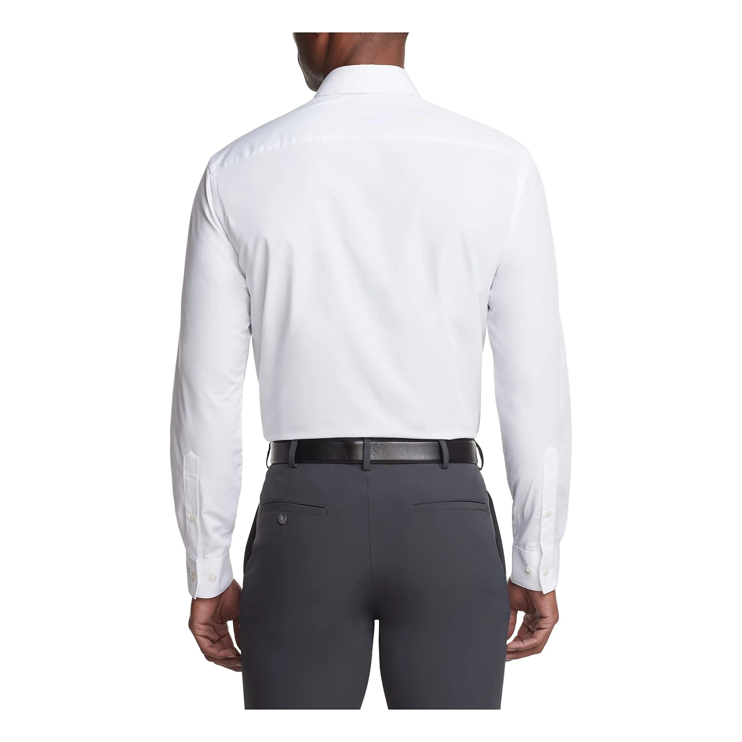 Van Heusen Men's Dress Shirt Regular Fit Poplin Solid, White, 18.5" Neck 36"-37" Sleeve, 20F7795