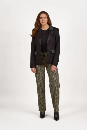 VASSALLI CLASSIC BLAZER WITH SATIN TRIM DETAIL