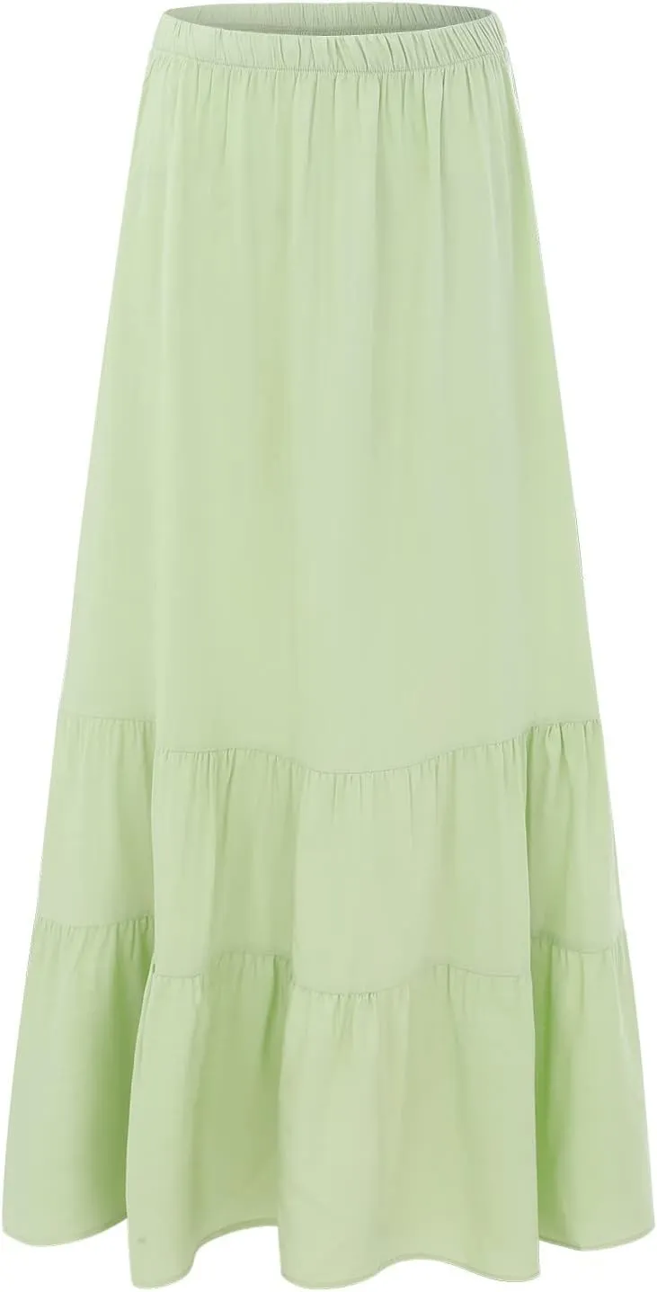 Women's Basic Pencil Skirts Women's High Waisted Tie Wrap Midi Skirts Fashion Skirts High Waist Mid Skirt Casual
