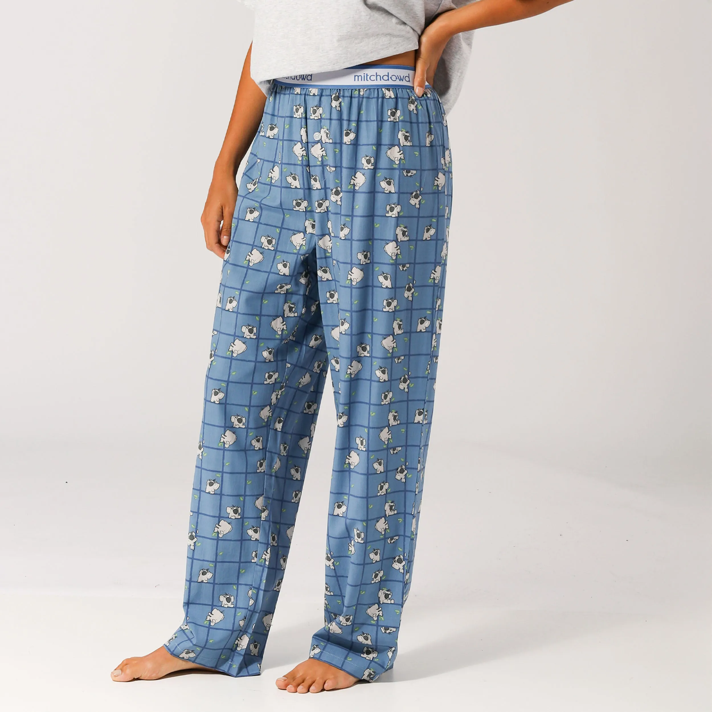 Womens Koala Sleep Pants - Blue